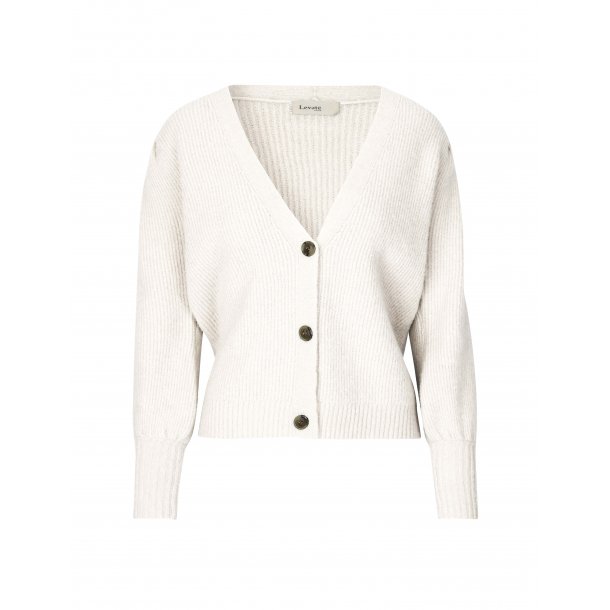 LEVETE ROOM CILLE 12 , CARDIGAN Jakke Hvit Cardigan Nory Black Cardigan Jakke | Skovhuus | Strikkejakker & gensere
